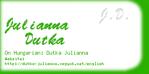 julianna dutka business card